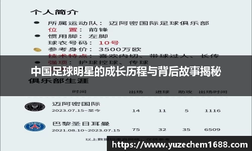 中国足球明星的成长历程与背后故事揭秘